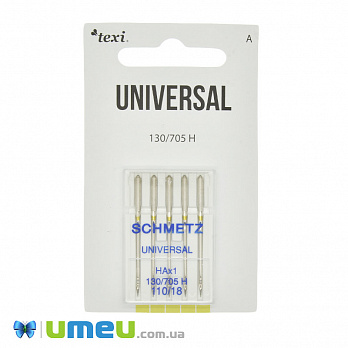 Голки SCHMETZ UNIVERSAL №110/18 для побутових швейних машин, 5 шт (SEW-043709)