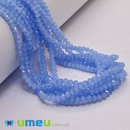 Намистини ронделі, 3,5х3 мм, Блакитні (імітація нефриту) (BUS-040872)