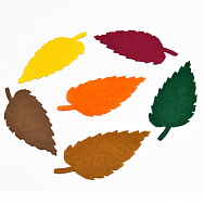 Декоративні вироби з фетру Листя осіннє, 8,5х4 см, Мікс (FLT-051577)