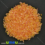 Бісер китайський стеклярус, 4,5 мм, Помаранчевий АВ глазурирована (BIS-033704)