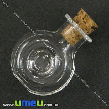 Скляна баночка Кругла, Прозора, 25х19 мм (DIF-001865)