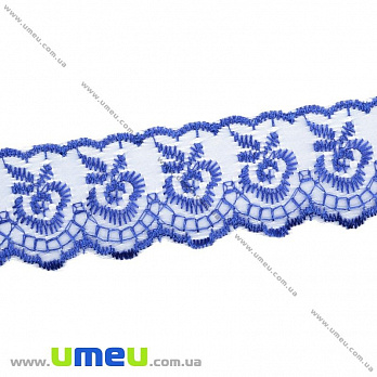 Мереживо органза Яблучко, 40 мм, Синє (LEN-025743)