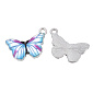 Підвіска метал. Метелик блакитний, 20х13,5 мм, Темне срібло (POD-053740)