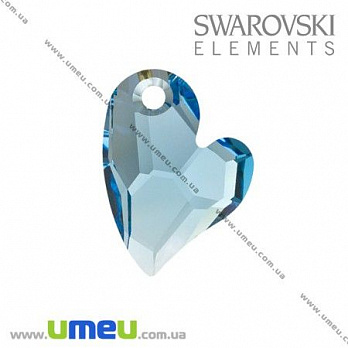 [Архів] Підвіска Swarovski 6261 Aquamarine, 17х13 мм, Дике серце (POD-005650)