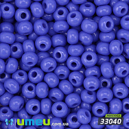 Бісер чеський 6/0, №33040, Синій, Натуральний (BIS-050496)