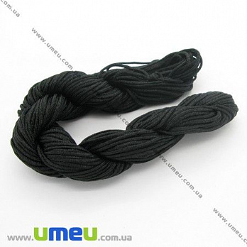 Нейлоновий шнур (для браслетів Шамбала), 1,2 мм, Чорний (LEN-005281)