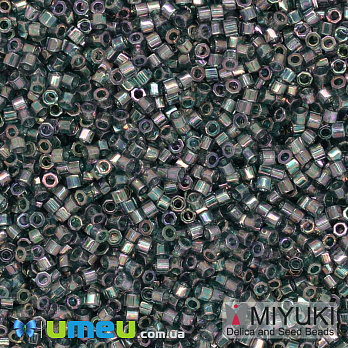 Бісер японський Miyuki Delica Cut 11/0 DBC0111, Бірюзово-сірий АВ (BIS-040087)