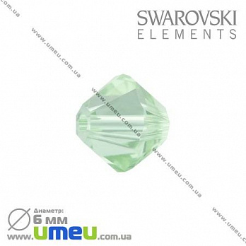 [Архів] Намистина Swarovski 5301 Chrysolite, 6х6 мм, Біконус (BUS-003169)