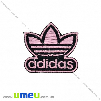 Термоаплікація Adidas, 4х4 см, Рожева (APL-027694)