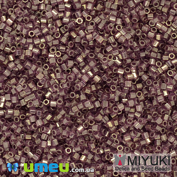 Бісер японський Miyuki Delica Hex Cut 15/0 DBSC-0108, Аметистовий золотистий (BIS-040121)