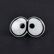 Вічка парні зі штифтом (із заглушкою), 29х17 мм, Білі (DIF-057845)