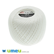 Пряжа YarnArt Lily 50 г, 225 м, Біла 1000 (YAR-038402)