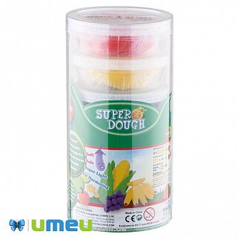 Маса для ліплення Paulinda Super Dough 6*14г пластиковий бокс (DIF-043561)