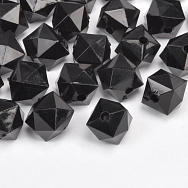 Намистини для сумок ОПТ Акрилові, Куб гранований, 11,5х10 мм, Чорні (BUS-059940)