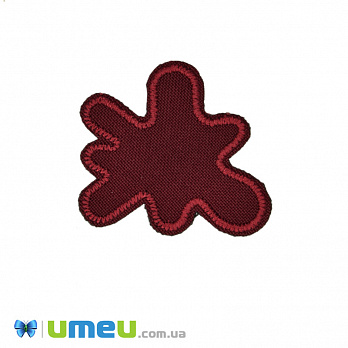 Термоаплікація Клякса, 4,5х4 см, Бордова (APL-042384)