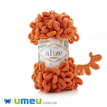 Пряжа Alize Puffy 100 г, 9,2 м, Помаранчева 06 (YAR-048019)