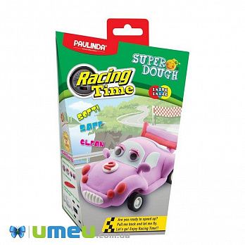 Маса для ліплення Paulinda Super Dough Racing time Машинка рожева (DIF-043528)
