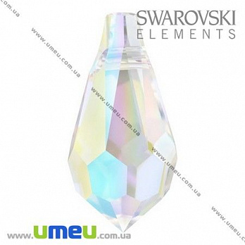 [Архів] Підвіска Swarovski 6000 Crystal AB, 28х14 мм, Крапля (POD-005464)