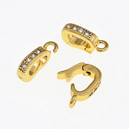 Бейл знімний, 12,5 мм, Латунь з покриттям 18 kt, Куб. цирконій (OSN-055377)