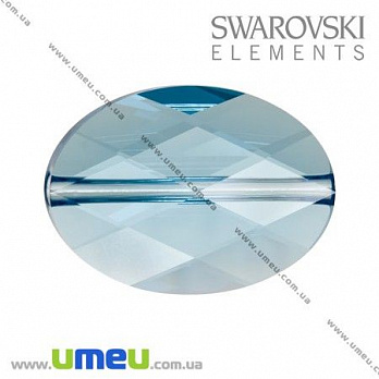 [Архів] Намистина Swarovski 5050 Aquamarine, 14х10х5 мм, Гранована овальна (BUS-005366)