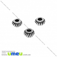 Намистина Чорнене срібло (925 проба), 5х3 мм (SER-009999)