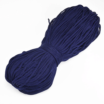 Шнур для макраме, 3,5 мм, Синий темный, Полипропилен (LEN-062957)