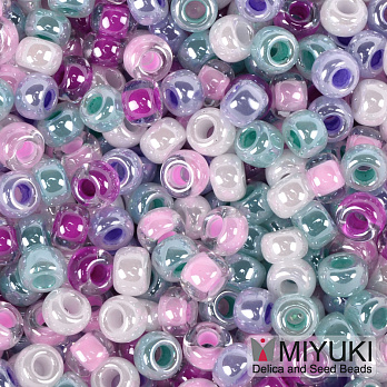 Бисер японский Miyuki круглый RR 6/0 №mix94, Розово-голубой (BIS-055970)