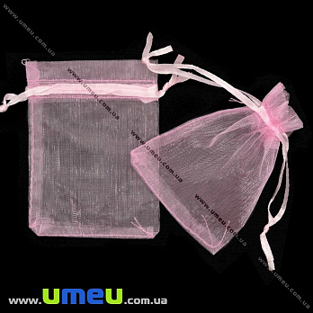 Подарочная упаковка из органзы, 7х9 см, Розовая (UPK-012369)