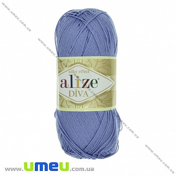 Пряжа Alize Diva 100 г, 350 м, Синя світла 347 (YAR-025133)