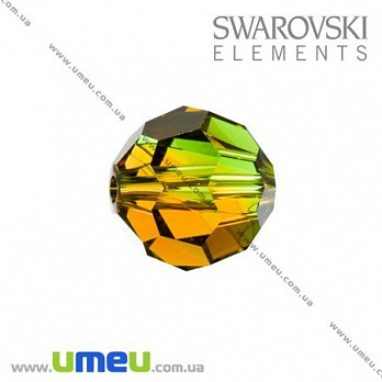 [Архів] Намистина Swarovski 5000 Green-Topaz, 6 мм, Гранована кругла (BUS-005494)