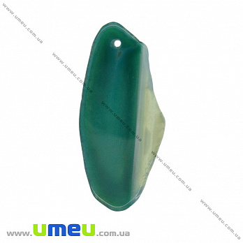 Зріз Агата, Смарагдовий, 55х25 мм (POD-032482)