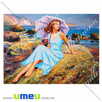 Схема для виш. бісером Art millennium, Дамочка на камені, 35х25 см (SXM-027927)