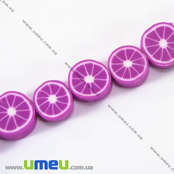 [Архів] Намистина FIMO Апельсин, 10х5 мм, Малинова (BUS-003295)