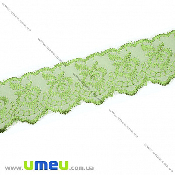 Мереживо органза Яблучко, 40 мм, Оливкова (LEN-010436)