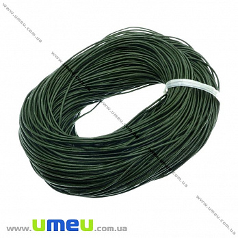 Шкіряний шнур, 1,5 мм, Оливковий темний (LEN-012274)