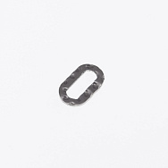 Коннектор из нерж. стали, Овал, 12х7 мм, Темное серебро (STL-055697)