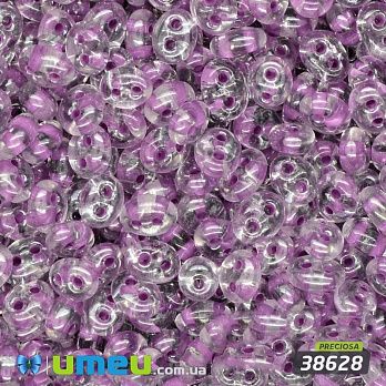 Бісер чеський Twin (Твін) №38628, 2,5х5 мм, Бузковий забарвлений (BIS-026288)