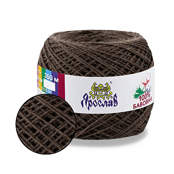 Пряжа Ярослав Бавовна 14/2, 50 г, 350 м, Коричнева 46 (YAR-058967)