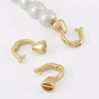 Застібка, 11х6 мм, Латунь з покриттям 14 kt (ZAM-058477)