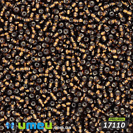 Бісер чеський 11/0, №17110, Коричневий, Блискучий (BIS-028436)