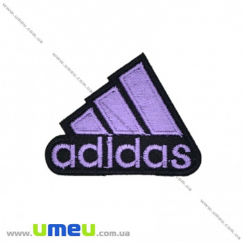 Термоаплікація Adidas, 5,5х4,5 см, Бузкова (APL-029964)