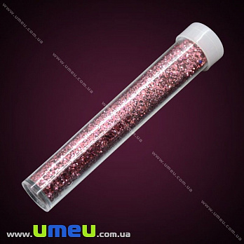 Гліттер в колбі великий, Рожевий, 3 г (GLN-018114)