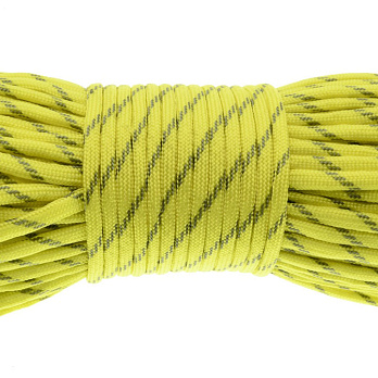 Шнур паракорд семіжільний меланж 4 мм, Жовтий (LEN-024916)