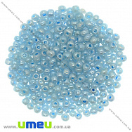 Бісер китайський великий, 6/0, Блакитний перламутровий, 4 мм (BIS-009037)