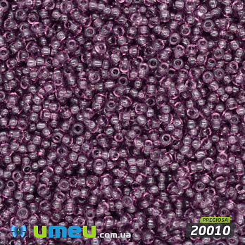 Бісер чеський 12/0, №20010, Аметист світлий, Прозорий (BIS-017003)