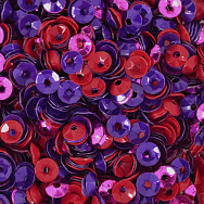 Паєтки Індія чаша, 5 мм, Мікс фіолетовий (PAI-051885)