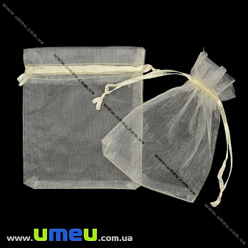Подарочная упаковка из органзы, 10х12 см, Бежевая (UPK-012381)