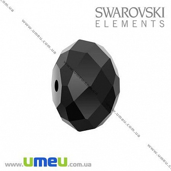[Архів] Намистина Swarovski 5040 Jet, 8х6 мм, Рондель (BUS-005393)