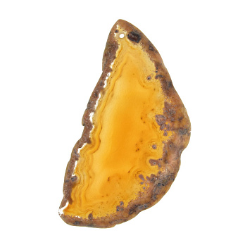 Зріз Агата, Коричневий, 73х37 мм (POD-014411)