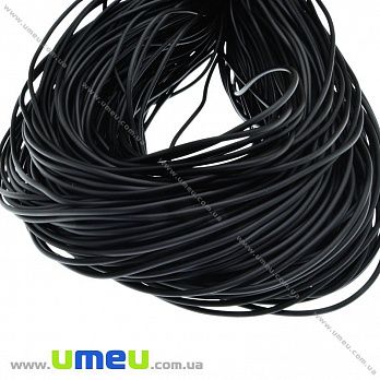 Шнур каучуковий порожнистий, Чорний, 2 мм (LEN-033649)
